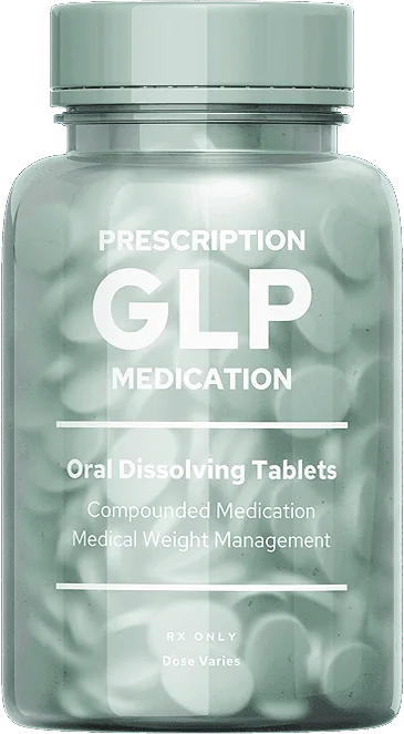 Prescription GLP medication tablets bottle