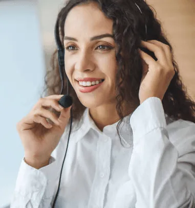 MEDVi support specialist with a headset